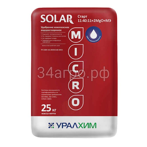 Удобрение Solar Старт 11-40-11 25 кг